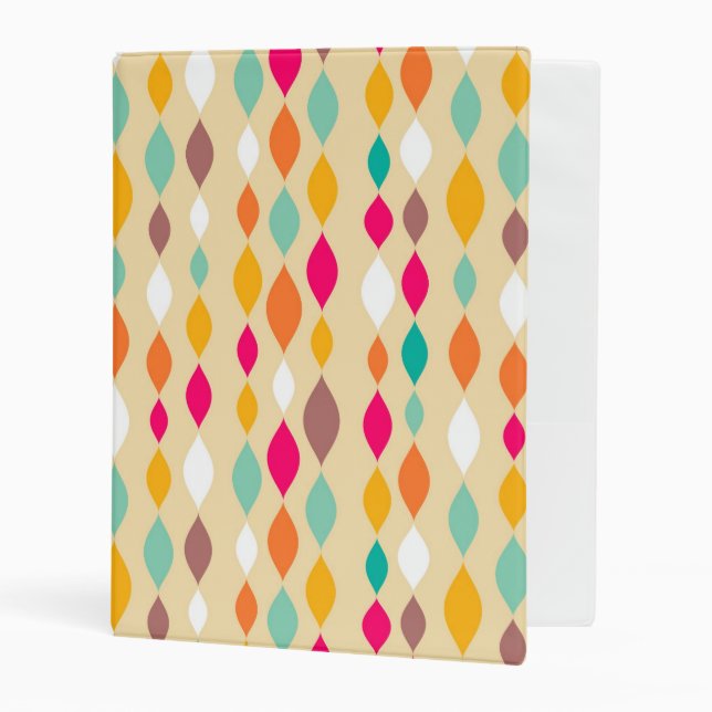 Retro style abstract pattern mini binder (Front/Inside)
