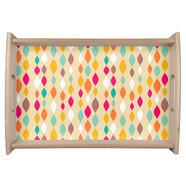 Retro style abstract pattern serving tray (Front)