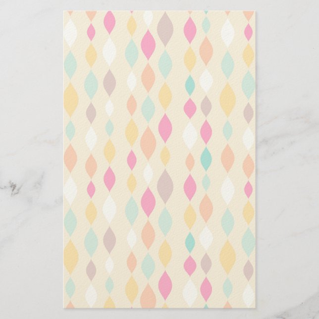 Retro style abstract pattern stationery (Front)
