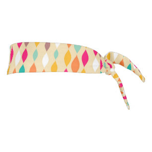 Retro style abstract pattern tie headband