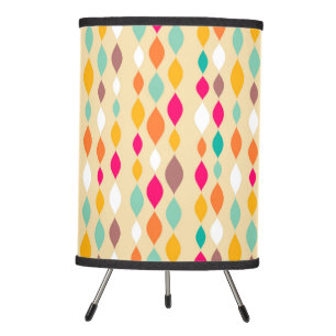 Retro style abstract pattern tripod lamp