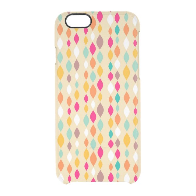 Retro style abstract pattern uncommon iPhone case (Back)