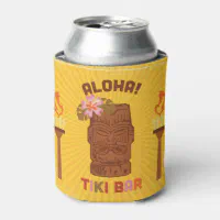 12 Hawaiian Tiki Party Can/Bottle Luau Koozies - Surfer Beach