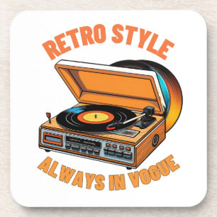 Retro Style, always in Vogue Beverage Coaster