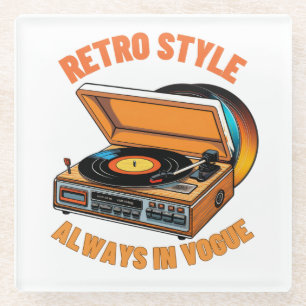 Retro Style, always in Vogue Glass Coaster