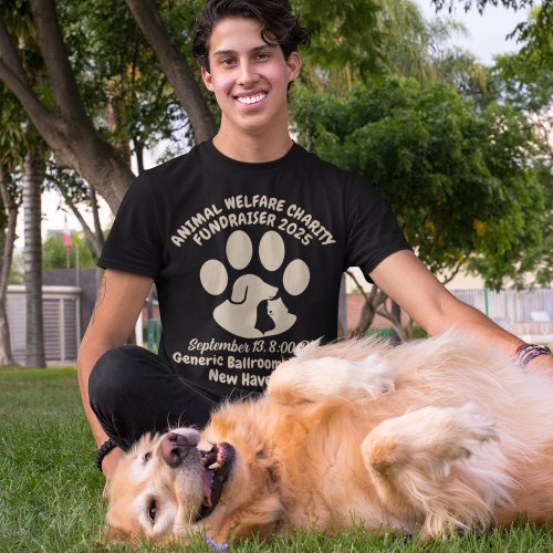 Retro_Style Animal Charity Fundraiser T_Shirt