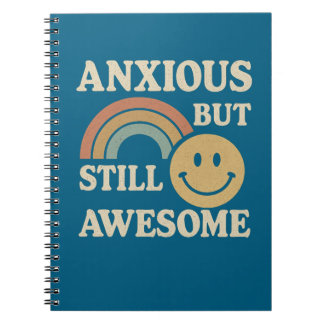 Retro-style “Anxious But Still Awesome” Notebook