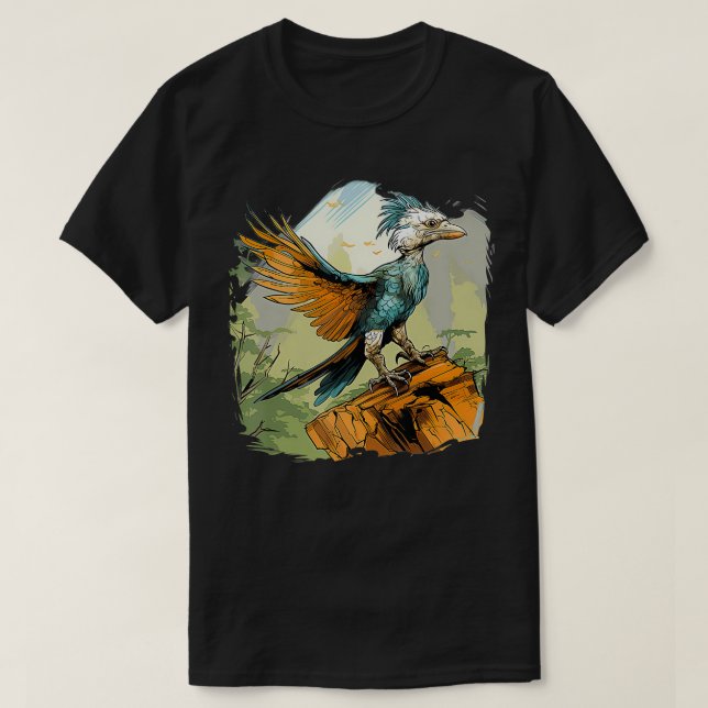 Retro Style Archaeopteryx  T-Shirt (Design Front)