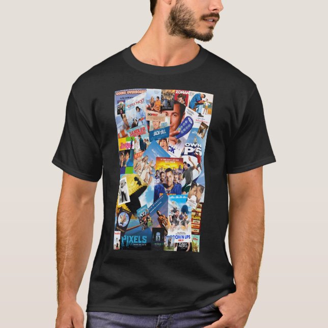 Retro Style Art Adam Sandler Collage Awesome First T-Shirt (Front)