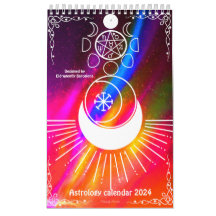Retro style-Astrology calendar 2024