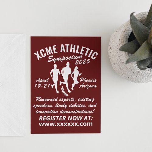 Retro_Style Athletic Symposium  Invitation