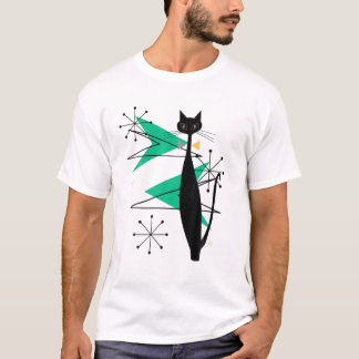 Retro Style Atomic Era Mid Century Cool Cat T-Shirt