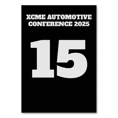 Retro_Style Automotive Conference Table Number