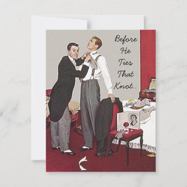 Retro Style Bachelor Party Invitation Announcement (Front)