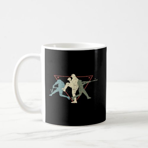 Retro Style Baseball Batter Pitcher Gift Design Id Coffee Mug