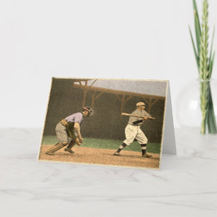 Retro Style Baseball Greetings Card