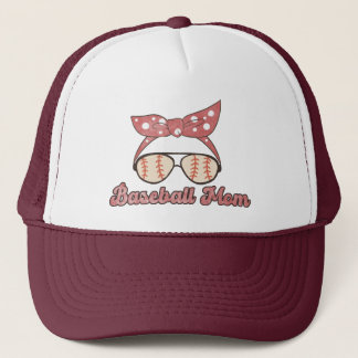 Retro Style Baseball Mom Trucker Hat