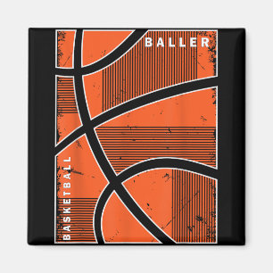 Retro Style Basketball Playing Kids Boys 10-12 12- Magnet