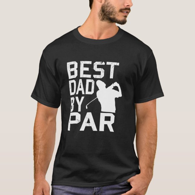 Retro Style Best Dad By Par Golf Dad Golfer Father T-Shirt (Front)