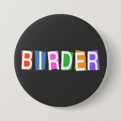 Retro-style Birder Pinback Button