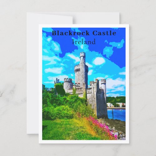 Retro Style Blackrock Castle Cork Ireland Postcard