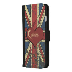 Retro Style British Flag iPhone 8/7 Plus Wallet Case