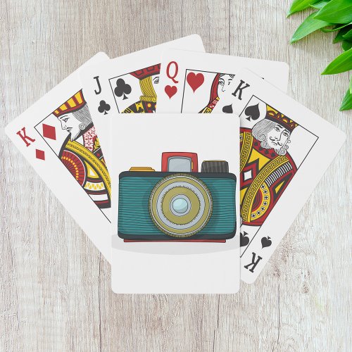 Retro Style Camera Playing Cards