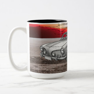 Retro Style Car Illustration Mug