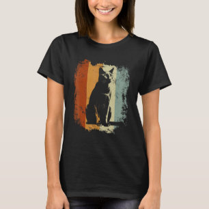 Retro Style Cat Design Russian Blue T-Shirt