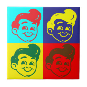 Retro-Style Ceramic Tile Coaster