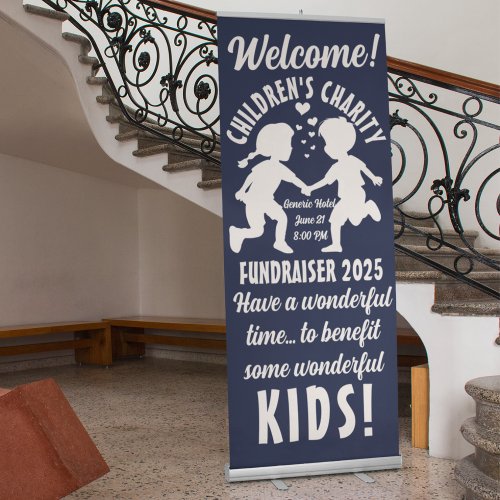 Retro_Style Childrens Charity Fundraiser  Retractable Banner