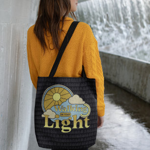 Retro Style Christian Faith Sunshine Clouds Light Tote Bag