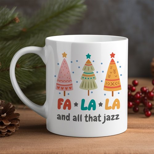 Retro Style Christmas Trees Holiday Coffee Mug