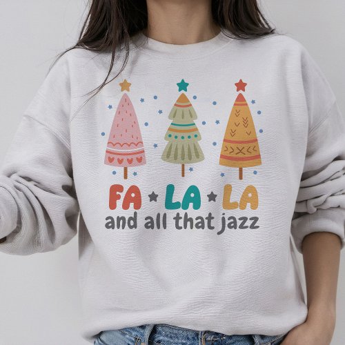 Retro Style Christmas Trees Holiday Sweatshirt