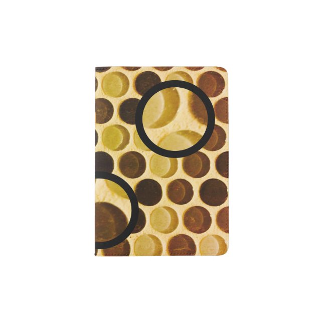 Retro style circles and dots passport cover (Front)