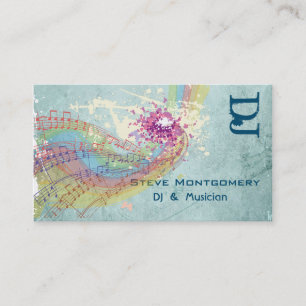 Retro Style Dj and Musician Business Card