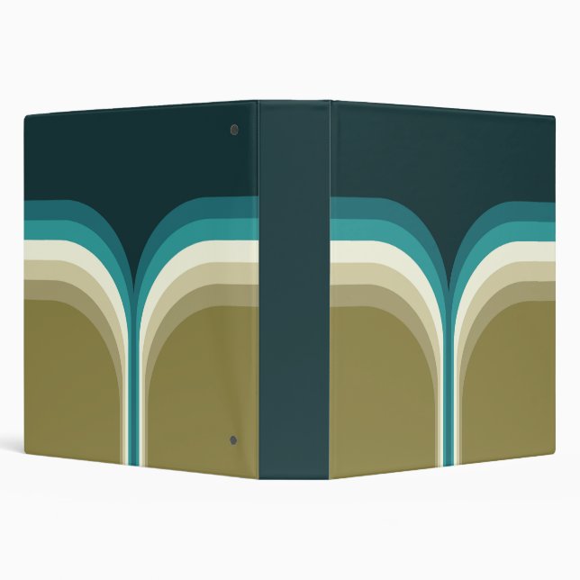 Retro style double arch decoration 3 ring binder (Background)