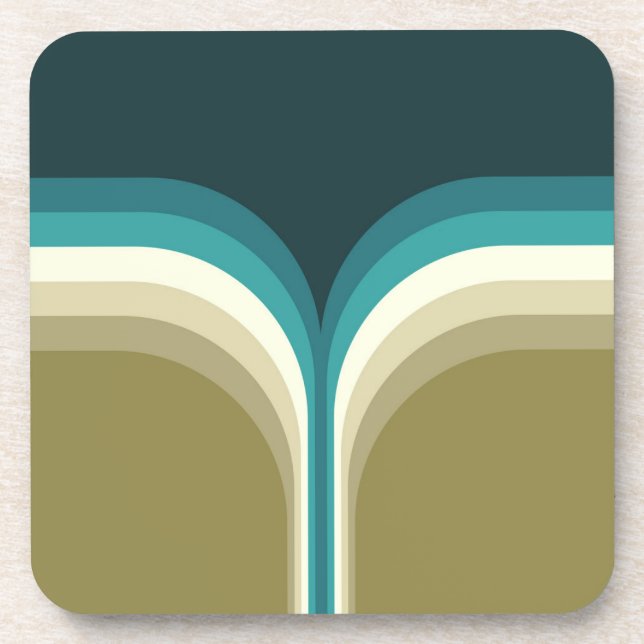 Retro style double arch decoration beverage coaster (Front)