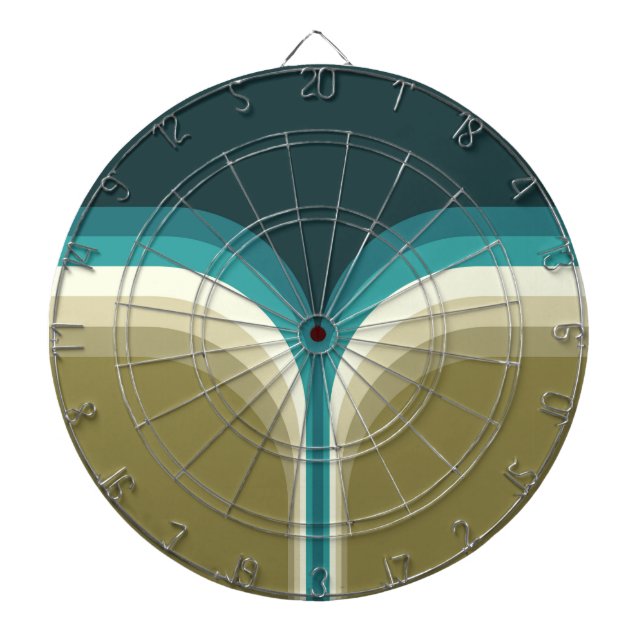 Retro style double arch decoration dart board (Front)