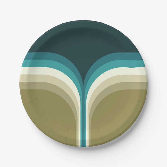 Retro style double arch decoration paper plates (Front)