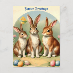 Retro Style Easter Postcard