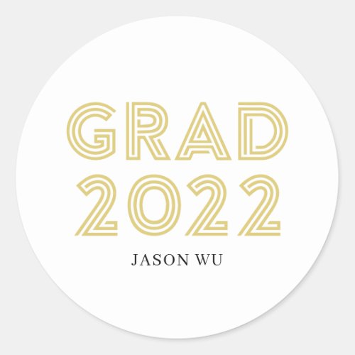 Retro Style Editable Color Graduation Stickers