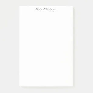 Retro Style Elegant Plain Simple White Calligraphy Post-it Notes