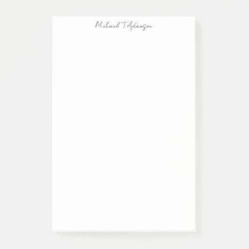 Retro Style Elegant Plain Simple White Calligraphy Post_it Notes