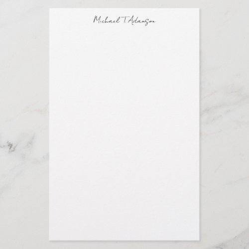 Retro Style Elegant Plain Simple White Calligraphy Stationery
