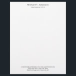 Retro Style Elegant Plain Simple White Letterhead<br><div class="desc">Trendy Retro Style Template For All Needs.</div>