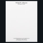 Retro Style Elegant Plain Simple White Letterhead<br><div class="desc">Trendy Retro Style Template For All Needs.</div>