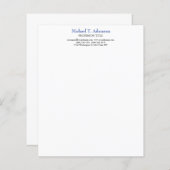 Retro Style Elegant Plain Simple White Paper Sheet (Front/Back)