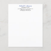 Retro Style Elegant Plain Simple White Paper Sheet (Front)