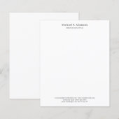 Retro Style Elegant Plain Simple White PaperSheet (Front/Back)